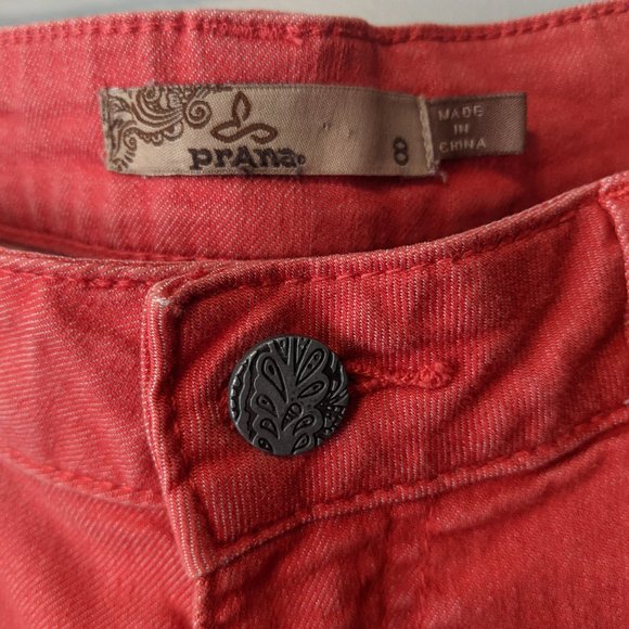 Prana Skinny Jeans Red Size 8 Bright Red - Picture 4 of 7